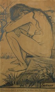 Verdriet, 1882 door Vincent van Gogh
